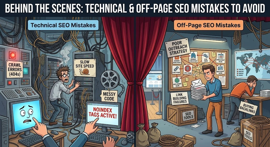 Behind the Scenes Technical & Off-Page SEO Mistakes to Avoid