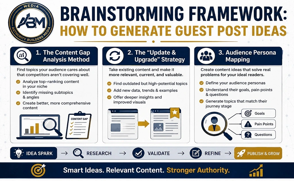 Brainstorming Framework,How to Generate Guest Post Ideas.