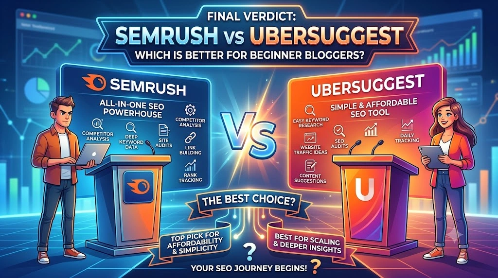 Final Verdict Semrush vs Ubersuggest Which is better for beginner bloggers